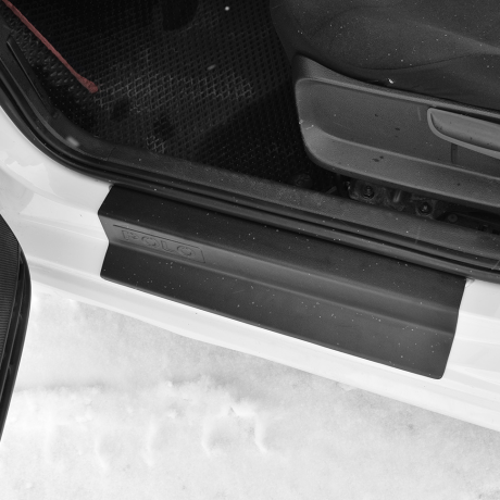 Накладки в проем дверей (4 шт) (ABS) Volkswagen Polo седан (2015-2020 г.в.) купить недорого с доставкой в Можайск