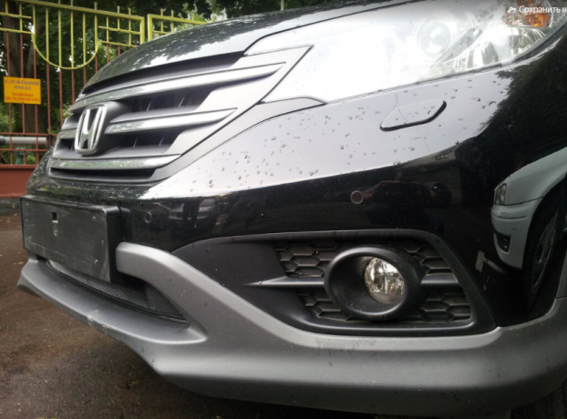 Защита радиатора "Standart" Honda CR-V 2.0 (2012-2015) чёрная купить недорого с доставкой в Можайск