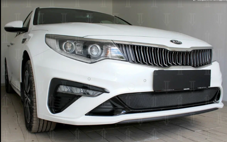 Защита радиатора "Standart" Kia Optima (2018-2020) чёрная купить недорого с доставкой в Можайск