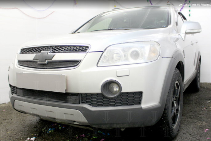 Защита радиатора "Standart" Chevrolet Captiva (2006-2011) низ, чёрная купить недорого с доставкой в Можайск