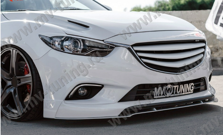 Сплиттер переднего бампера под клыки № 1 "SkyActivSport" для Mazda 6 (2013-н.в.) купить недорого с доставкой в Можайск