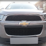 Защита радиатора "Standart" Chevrolet Captiva рестайлинг (2013-2015) чёрная купить недорого с доставкой в Можайск