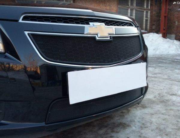 Защита радиатора "Standart" Chevrolet Cruze (2008-2013) верх, чёрная купить недорого с доставкой в Можайск