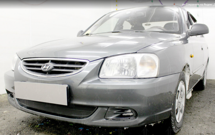 защита радиатора "standart" hyundai accent (таГ@З, 2001-2012) чёрная купить недорого с доставкой в Можайск
