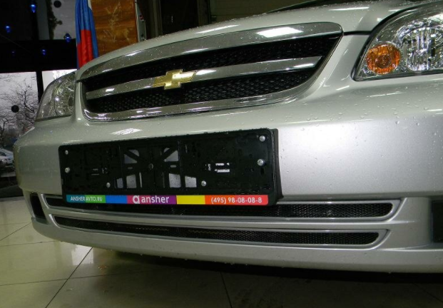 Защита радиатора "Standart" Chevrolet Lacetti седан (2004-2013) чёрная купить недорого с доставкой в Можайск