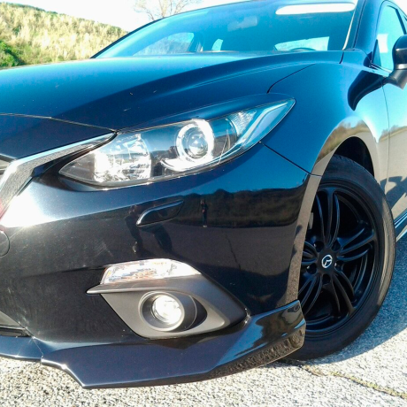 Накладки на фары (реснички) "Самурай" для Mazda 3 (2013-2019) (фара 3 лампочки) купить недорого с доставкой в Можайск