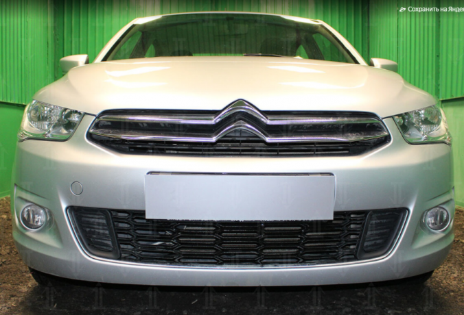 Защита радиатора "Standart" Citroen C-Elysee (2012-2017) чёрная купить недорого с доставкой в Можайск