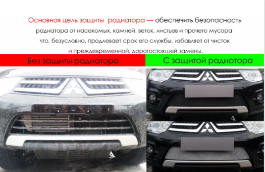 Защита радиатора "Standart" Hyundai Santa Fe (2000-2006) верх, чёрная купить недорого с доставкой в Можайск