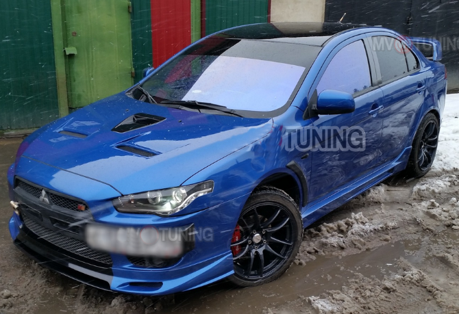 Накладки на пороги "RPM" для Mitsubishi Lancer X (2007-2016) купить недорого с доставкой в Можайск