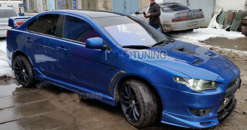 Накладки на пороги "RPM" для Mitsubishi Lancer X (2007-2016) купить недорого с доставкой в Можайск