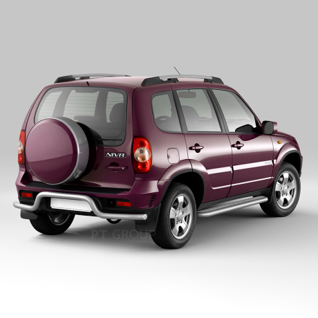 Защита порогов с алюм. площадкой d51мм ИСКРА (ППК) CHEVROLET Niv@ (2009-2020 г.в.), L@DA Niv@ (2020-н.в.), L@DA Niv@ Travel (2021-н.в.) купить недорого с доставкой в Можайск