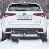 ТСУ /съемный квадрат/ с НЕРЖ накладкой TOYOTA RAV4 2013-2018/ LEXUS NX (с одной выхлопной трубой) 2014-н.в. купить недорого с доставкой в Можайск