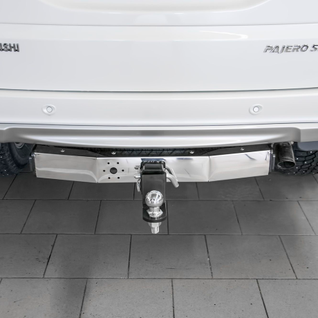 ТСУ /съемный квадрат/ с НЕРЖ накладкой MITSUBISHI Pajero Sport 2008-2020 купить недорого с доставкой в Можайск