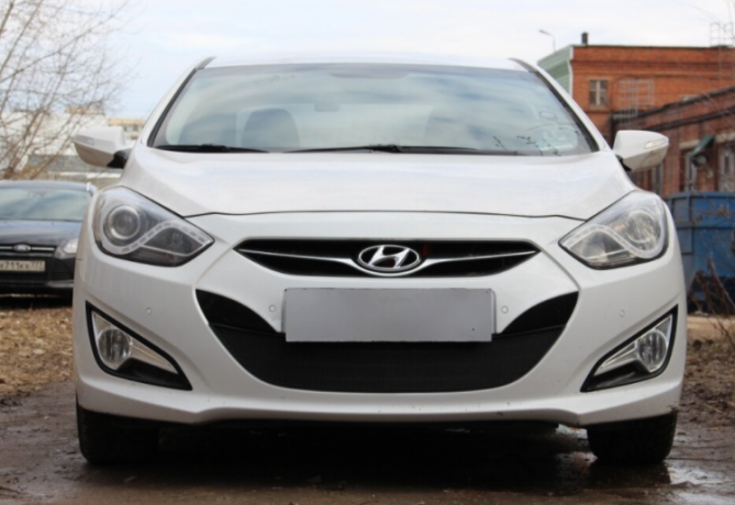 Защита радиатора "Standart" Hyundai i40 (2011-2015) чёрная купить недорого с доставкой в Можайск