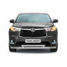 Защита переднего бампера двойная d63/51мм (НПС) Toyota Highlander (2014-н.в.) купить недорого с доставкой в Можайск