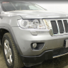 Защита радиатора "Standart" Jeep Grand Cherokee (2010-2013) верх, чёрный купить недорого с доставкой в Можайск