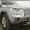 Защита радиатора "Standart" Jeep Grand Cherokee (2010-2013) верх, чёрный купить недорого с доставкой в Можайск