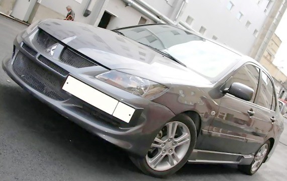 Крепление гос. номера в стиле EVO для Mitsubishi Lancer IX (2003-2009) купить недорого с доставкой в Можайск