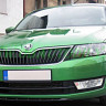 Спойлер переднего бампера (текстурный пластик) для Skoda Rapid (2012-н.в.) купить недорого с доставкой в Можайск