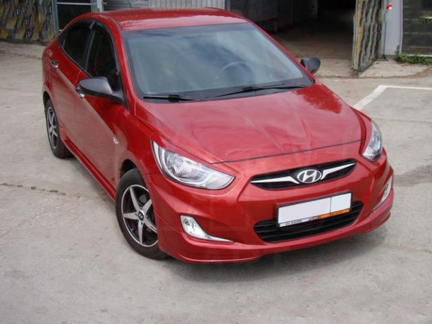 Накладки на фары (реснички) var №2 для Hyundai Solaris (2010-2013) купить недорого с доставкой в Можайск