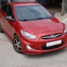 Накладки на фары (реснички) var №2 для Hyundai Solaris (2010-2013) купить недорого с доставкой в Можайск