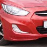 Накладки на фары (реснички) var №2 для Hyundai Solaris (2010-2013) купить недорого с доставкой в Можайск