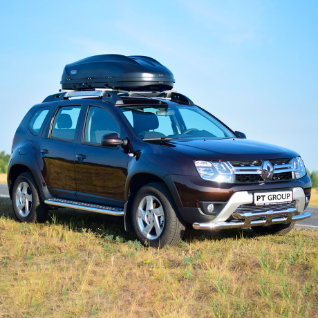 Защита порогов с алюм. площадкой d51мм «Эстонец» (НПС) Renault Duster (2012-2020), Nissan Terrano (2014-) купить недорого с доставкой в Можайск