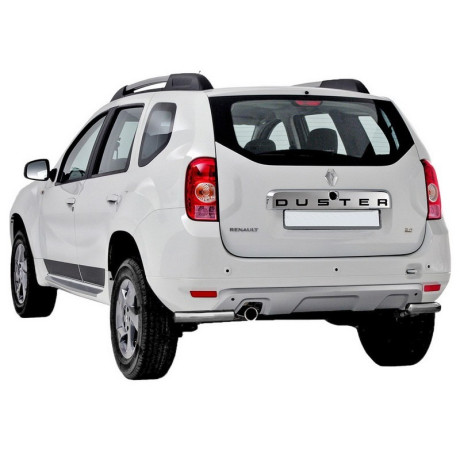 Защита заднего бампера «Уголки» (d63,5) для Renault Duster (2011-2015)(Нерж. Сталь) купить недорого с доставкой в Можайск