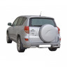 Защита заднего бампера «Уголки двойные» (d76) для Toyota RAV4 (2006-2012)(Окрашенное) купить недорого с доставкой в Можайск
