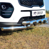 Защита переднего бампера двойная с зубьями d63/63мм KIA Sportage (2016-н.в.) купить недорого с доставкой в Можайск