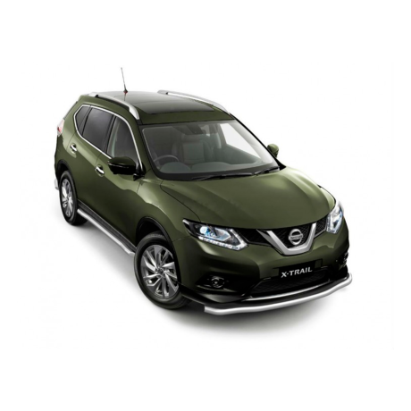 Защита порогов вогнутая d63мм (НПС) Nissan X-Trail (2015-н.в.) купить недорого с доставкой в Можайск