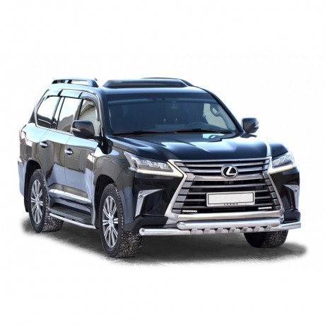 Защита переднего бампера «Труба двойная» (d76) для Lexus LX 450d (2016-н.в)(Окрашенное) купить недорого с доставкой в Можайск