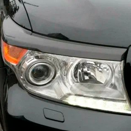 Накладки на фары (реснички) для Toyota Land Cruiser 200 (2007-2012) купить недорого с доставкой в Можайск
