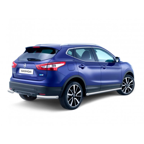 Защита заднего бампера угловая d63мм (НПС) Nissan Qashqai (2014-2016 г.в.) купить недорого с доставкой в Можайск