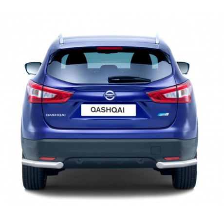Защита заднего бампера угловая d63мм (НПС) Nissan Qashqai (2014-2016 г.в.) купить недорого с доставкой в Можайск