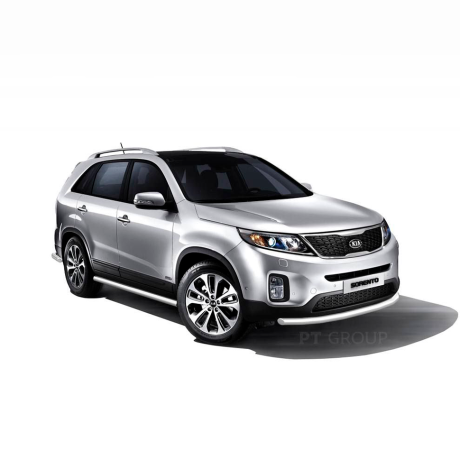 Защита переднего бампера одинарная d63мм (НПС) KIA Sorento (2014-2020 г.в.) купить недорого с доставкой в Можайск