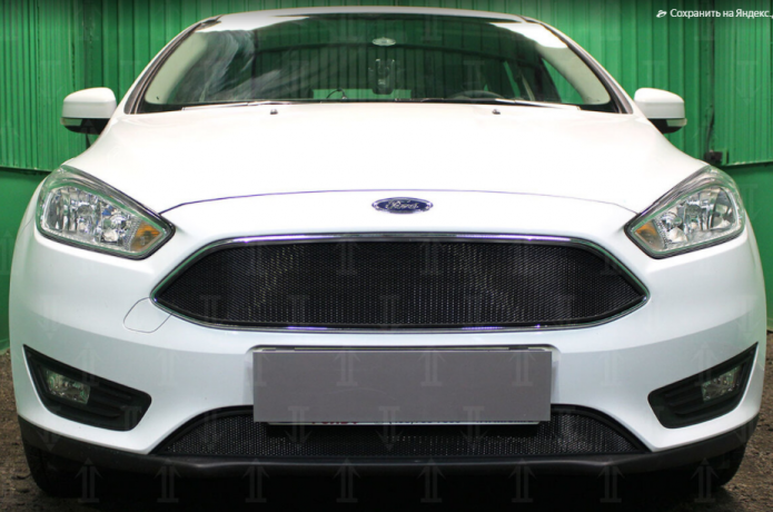 Защита радиатора "Standart" Ford Focus III рестайлинг (2014-2019) низ, чёрная купить недорого с доставкой в Можайск