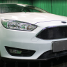 Защита радиатора "Standart" Ford Focus III рестайлинг (2014-2019) низ, чёрная купить недорого с доставкой в Можайск