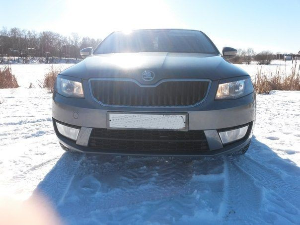 Вставки переднего бампера в стиле "RS" для Skoda Octavia III A7 (2013-2016) купить недорого с доставкой в Можайск