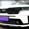 Защита радиатора "Standart" Kia Sorento (2020-н.в.) верх, чёрная купить недорого с доставкой в Можайск