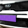 Защита радиатора "Standart" Kia Sorento (2020-н.в.) верх, чёрная купить недорого с доставкой в Можайск