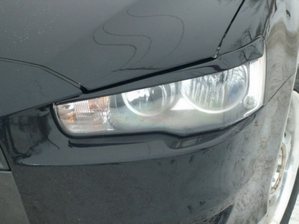 Накладки на фары (реснички) для Mitsubishi Lancer X (2007-2016) купить недорого с доставкой в Можайск