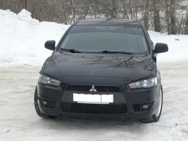 Накладки на фары (реснички) для Mitsubishi Lancer X (2007-2016) купить недорого с доставкой в Можайск