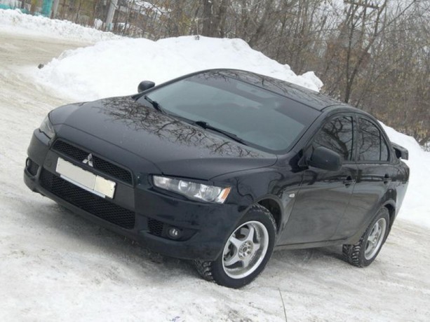 Накладки на фары (реснички) для Mitsubishi Lancer X (2007-2016) купить недорого с доставкой в Можайск