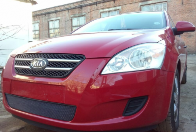 Защита радиатора "Standart" Kia Ceed (2006-2009) чёрная купить недорого с доставкой в Можайск