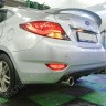 Диффузор заднего бампера var №3 (двойной выхлоп) для Hyundai Solaris (2010-2013) купить недорого с доставкой в Можайск