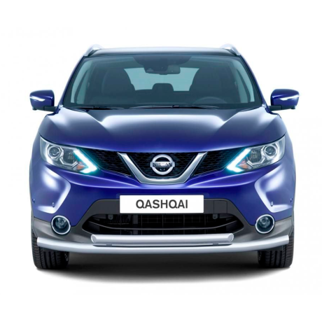 Защита переднего бампера двойная d63/51мм (НПС) Nissan Qashqai (2016-н.в.) купить недорого с доставкой в Можайск
