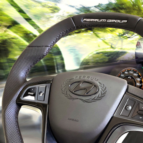 Анатомическое рулевое колесо Ferrum Group для Hyundai Solaris купить недорого с доставкой в Можайск