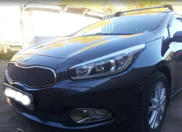 Защита радиатора "Standart" Kia Ceed (2012-2015) верх, чёрная купить недорого с доставкой в Можайск