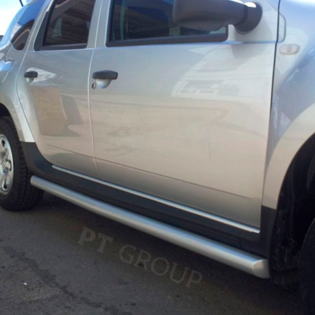 Защита порогов вогнутая d63мм ИСКРА (ППК) RENAULT Duster 2012-2020/ NISSAN Terrano 2014- купить недорого с доставкой в Можайск